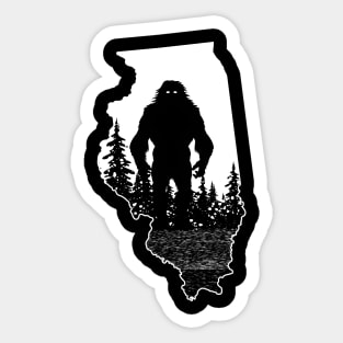 illinois Bigfoot Sticker